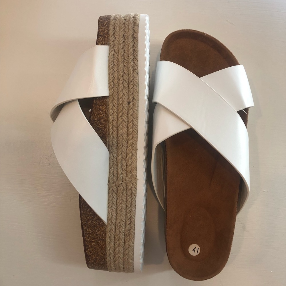 Brand new never worn platform sandals